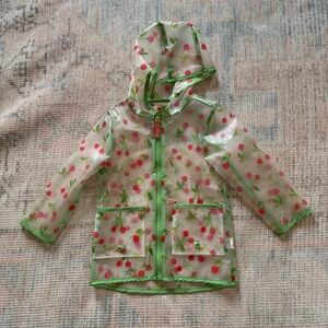 Cat & Jack 2-4T Cherry Print Hooded Raincoat